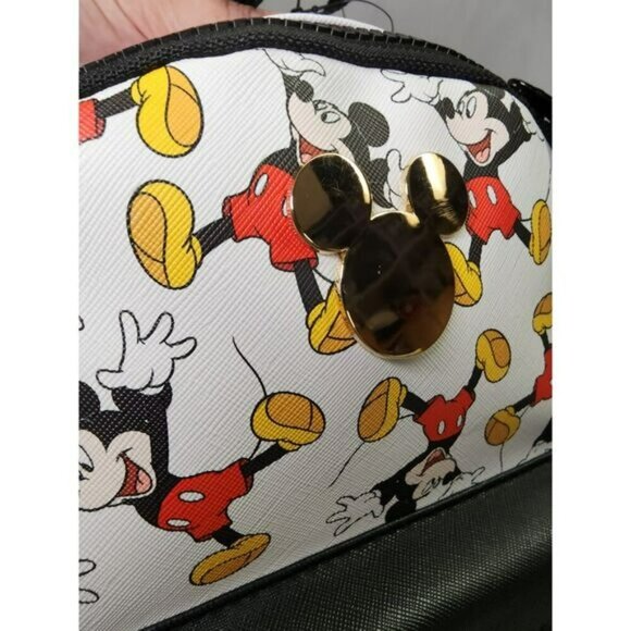 NWT Disney Mickey Mouse Synthetic Leather Backpack Style Purse - Picture 6 of 11